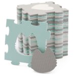 Kinderkraft – Puzzle Luno Shapes Mat 30pcs – Mint