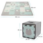 Kinderkraft – Puzzle Luno Shapes Mat 30pcs – Mint