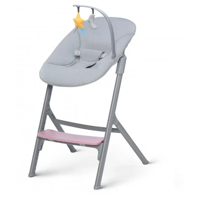 Kinderkraft - High Chair Livy w/ Bouncer Calmee - Aster Pink