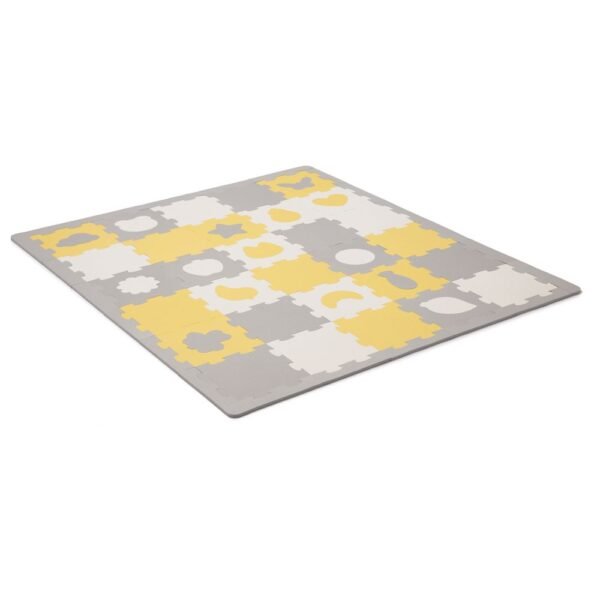 Kinderkraft – Mata Puzzle Luno Shapes Mat 30pcs – Yellow