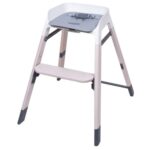 Koo-di Tiny Taster 3-in-1 Wooden Highchair – Convertible Baby & Toddler Feeding Chair with Tray (Rain Cloud)