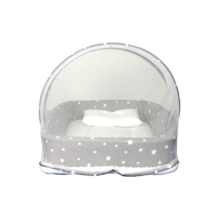 Little Angel - Baby Bed with Comfy Paddings - Grey