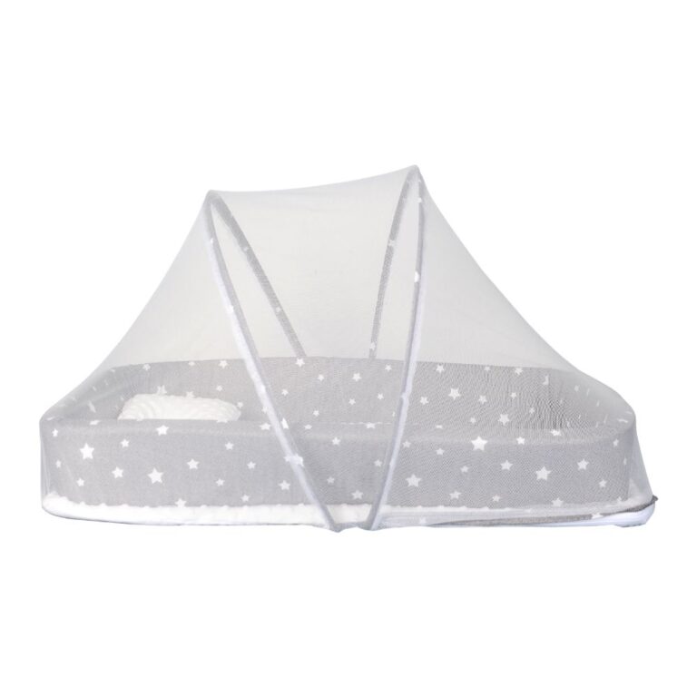 Little Angel - Baby Bed with Comfy Paddings - Grey
