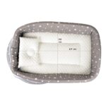Little Angel – Baby Bed with Comfy Paddings – Grey