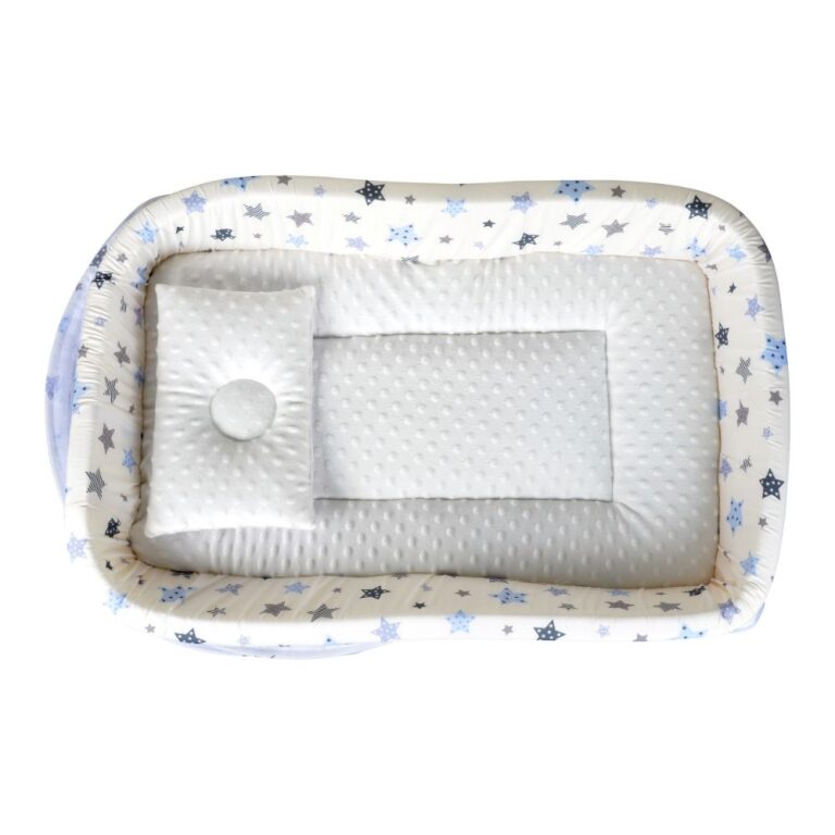 Little Angel - Baby Bed with Comfy Paddings - White