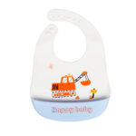 Little Angel – Baby Silicon Bib – White/Blue