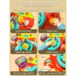 Little Angel – Baby Driving Simulation Steering Wheel Toy with Music, Lights and Realistic Plane Sounds – Green