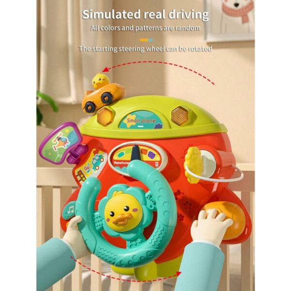 Little Angel – Baby Driving Simulation Steering Wheel Toy with Music, Lights and Realistic Plane Sounds – Green