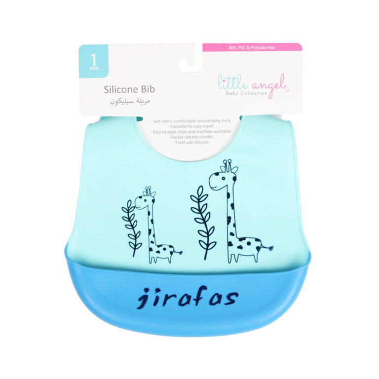 Little Angel - Baby Silicon Bib - Skyblue