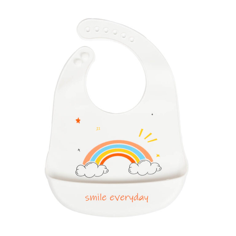 Little Angel - Baby Silicon Bib - White