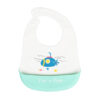 Little Angel – Baby Silicon Bib – White/Green