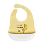Little Angel – Baby Silicon Bib – Yellow/White