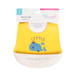 Little Angel – Baby Silicon Bib – Yellow/White