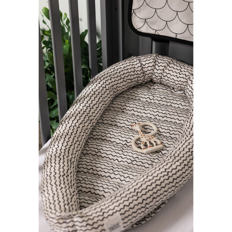 Little Angel - Comfortable Baby nest Bed Stripes - Black Stripes