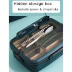 Little Angel – Lunch Box 4-Compartment Stainless Steel Cutlery Set with Handle – Green