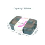 Little Angel – Lunch Box 4-Compartment Stainless Steel Cutlery Set with Handle – Green