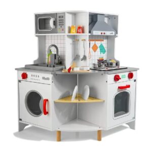 Little Angel – Luxury Kids Wooden Play Kitchen Set Pretend Cooking Toy