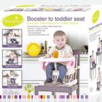 Baby Booster Seat And Fold Up Chair For Toddler 1 + Year-White/Pink