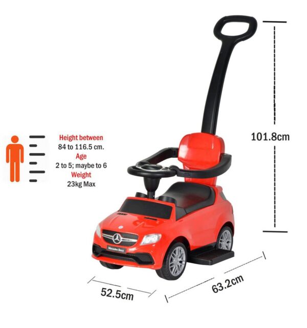 Little Angel – Mercedes-Amg Gle 63 – 3 In 1 Activity Ride-On – Red