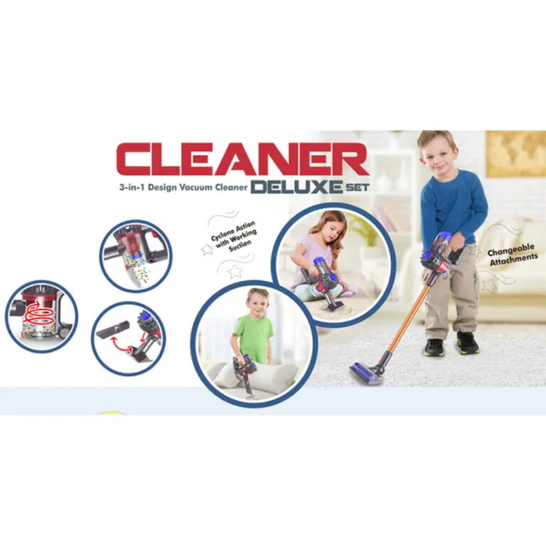 Little Learners - 3-In-1 Electric Vacuum Cleaner Roleplay Toy