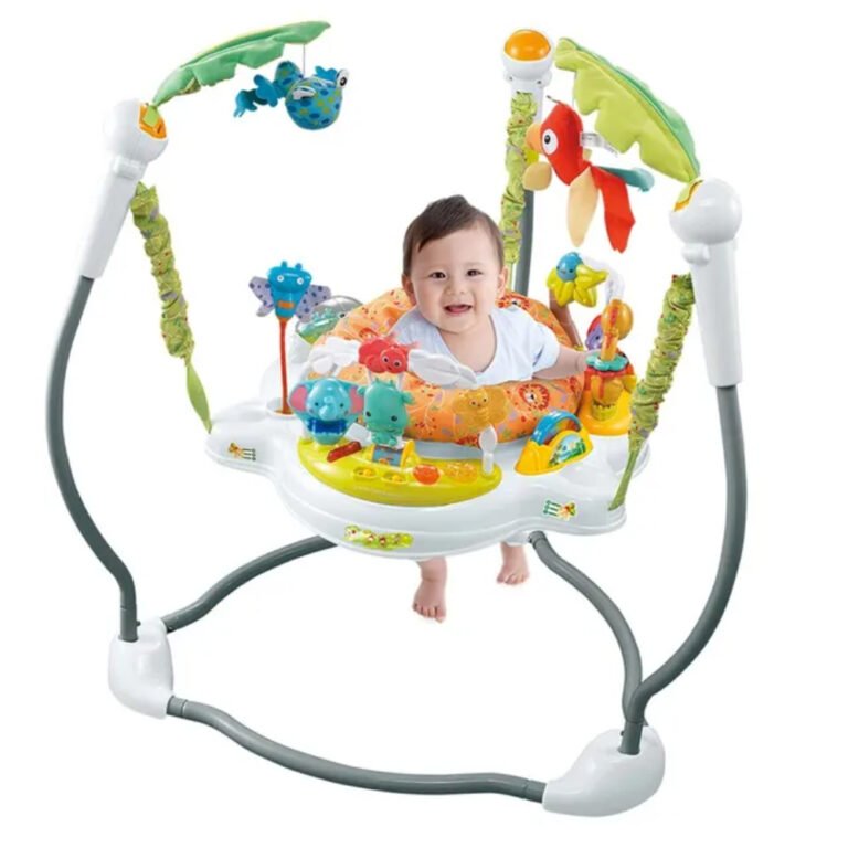 Little Learners - Jungle Jumper With Lights & Music - White