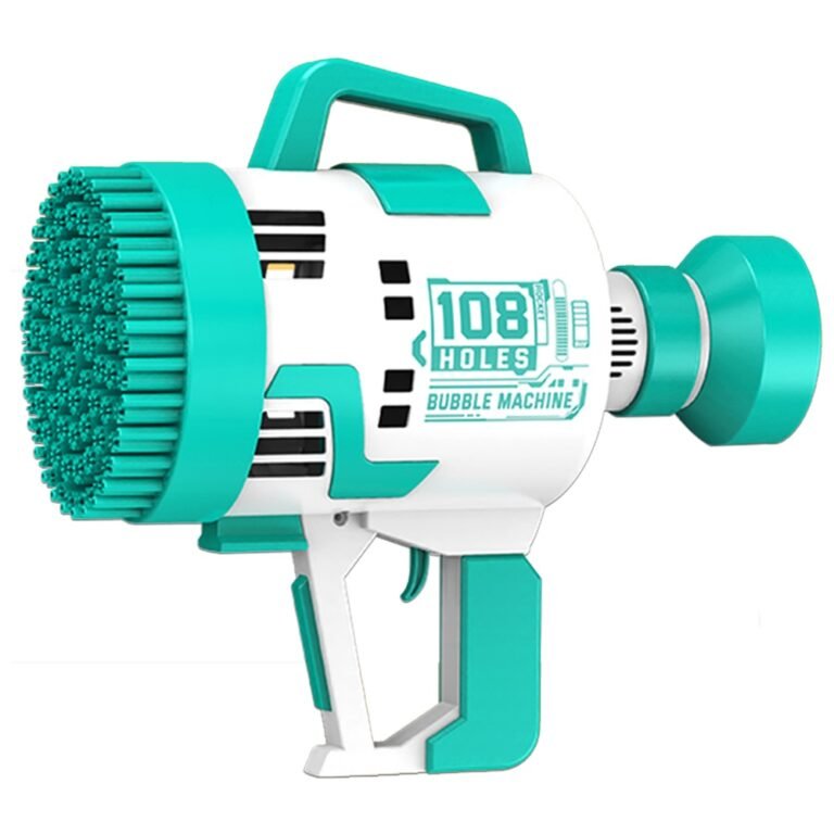 Little Story - 108 Holes Bubble Machine Gun With Light/Bubble Maker - Cyan