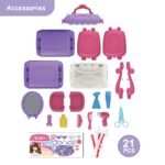 Little Story – 3in1 Beauticia Toy Set Satchel (21Pcs) – Purple