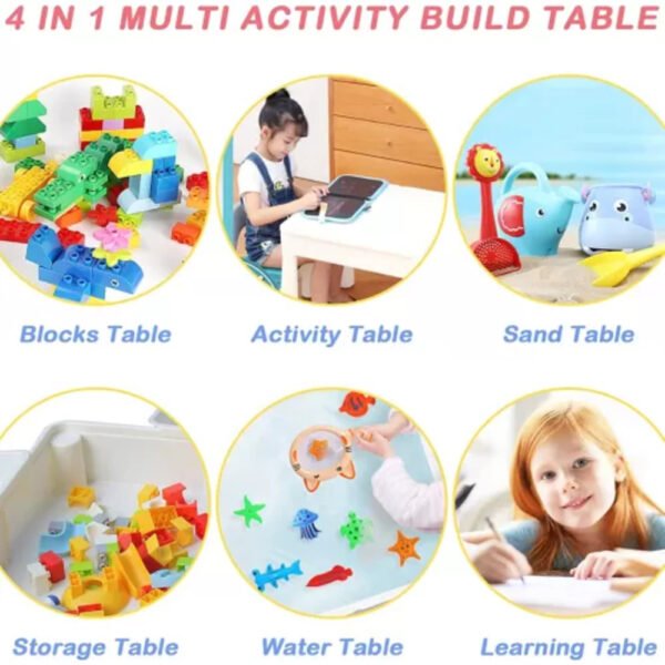 Little Story – 4-in-1 Activity And Block Table W/T 50 Blocks – Large