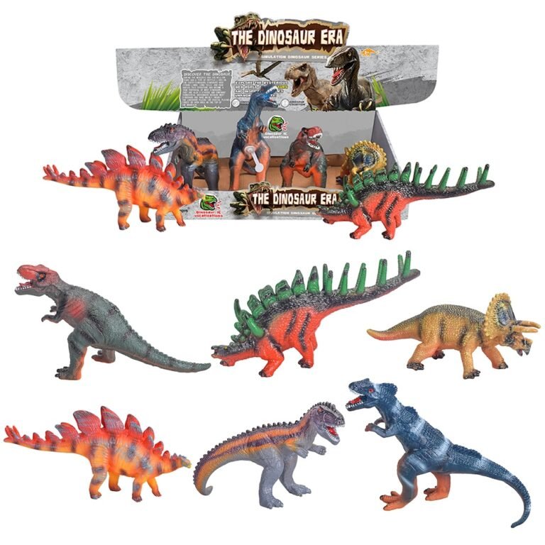 Little Story - 6Pcs Simulated Dinosaur With Ic Vocalization Toy
