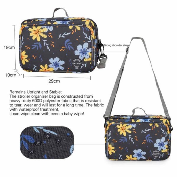 Little Story – Baby Diaper Changing Clutch Kit – Floret Grey