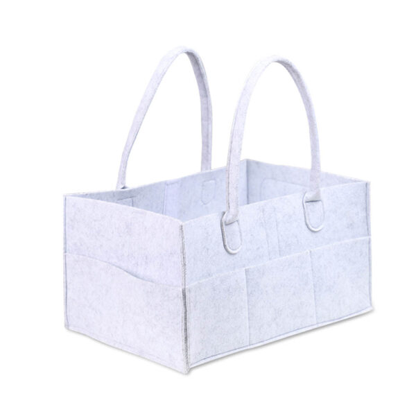Little Story – Diaper Caddy + Travel Pouch Medium – White