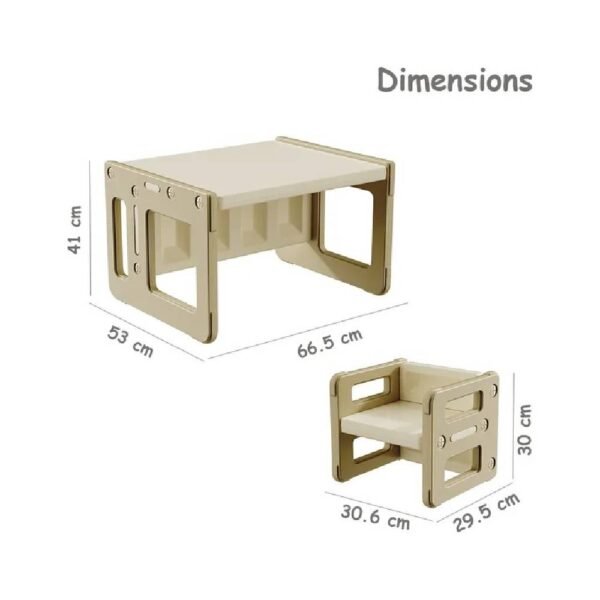 Little Story – Kids Study Table with Chair – Beige