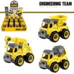 Little Story – Kids Toy Assembled Wisdom Cars – Set Of 12 – Yellow