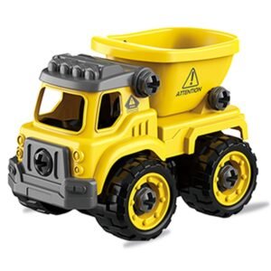 Little Story – Kids Toy Assembled Wisdom Cars – Set Of 12 – Yellow
