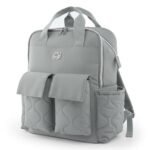 Little Story – Quilted Diaper Backpack w/ Changing Mat – Gray