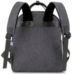 Little Story – Quilted Diaper Backpack W/ Pacifier Bag And Stroller Hooks – Grey