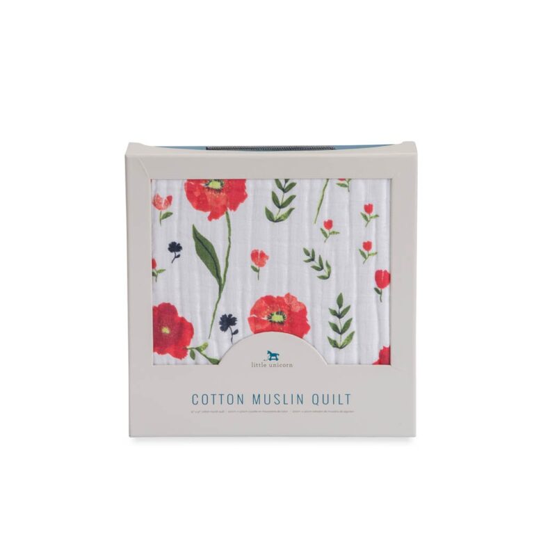 Little Unicorn - Cotton Muslin Quilt - Summer Poppy