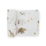 Little Unicorn – Cotton Muslin Swaddle Single – Party Animals