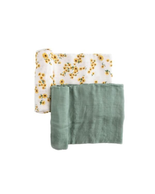 Little Unicorn – Deluxe Muslin – Swaddle 2 Pack Set – Ditsy Sunflower