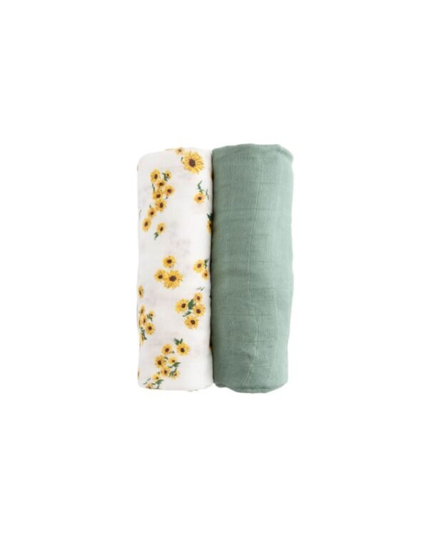 Little Unicorn – Deluxe Muslin – Swaddle 2 Pack Set – Ditsy Sunflower
