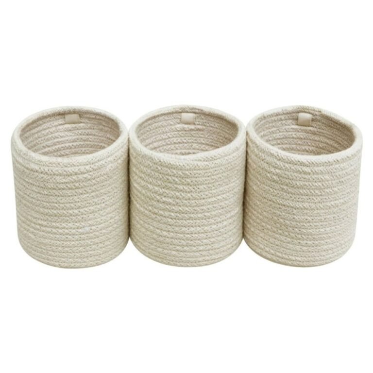 Lorena Canals Crib Basket Bobby – Vanilla Cotton Storage for Baby Essentials & Nursery Décor