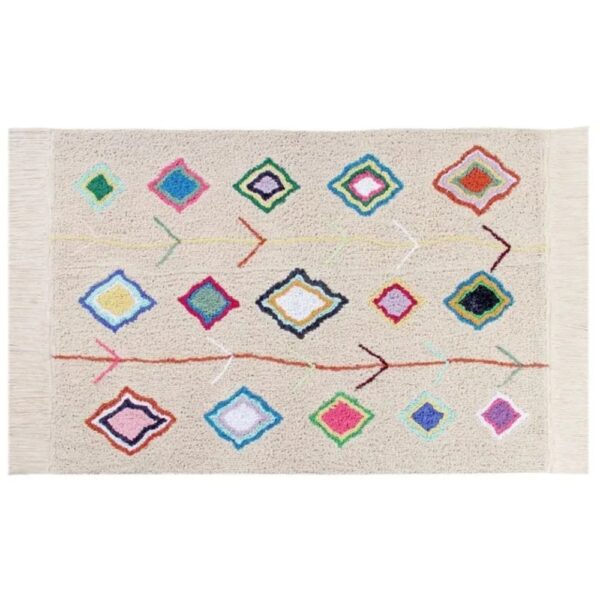 Lorena Canals Kaarol Washable Rug – Multicolor Cotton Rug for Kids & Living Spaces