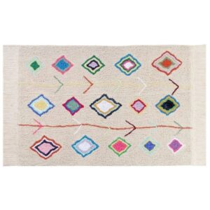 Lorena Canals Kaarol Washable Rug – Multicolor Cotton Rug for Kids & Living Spaces