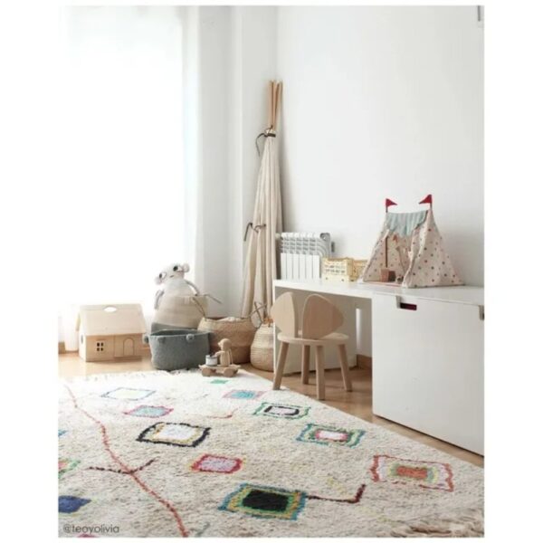 Lorena Canals Kaarol Washable Rug – Multicolor Cotton Rug for Kids & Living Spaces