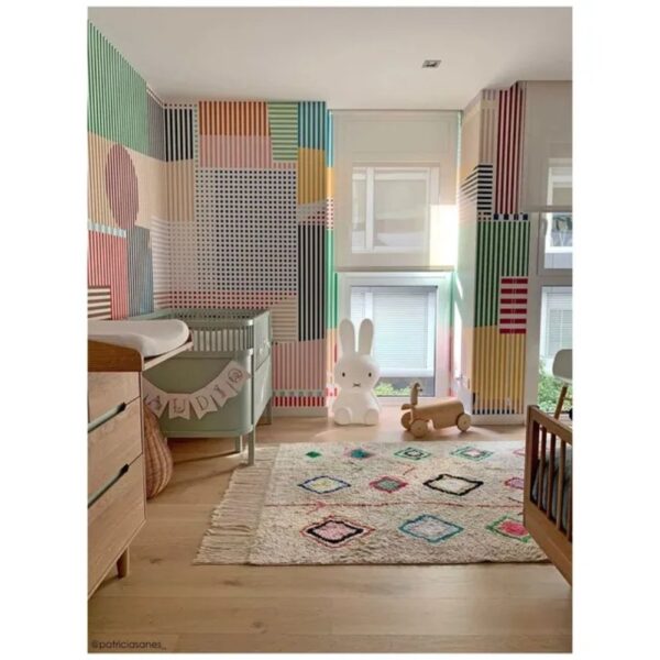 Lorena Canals Kaarol Washable Rug – Multicolor Cotton Rug for Kids & Living Spaces