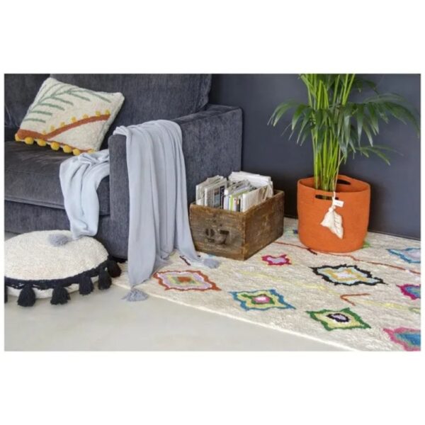 Lorena Canals Kaarol Washable Rug – Multicolor Cotton Rug for Kids & Living Spaces