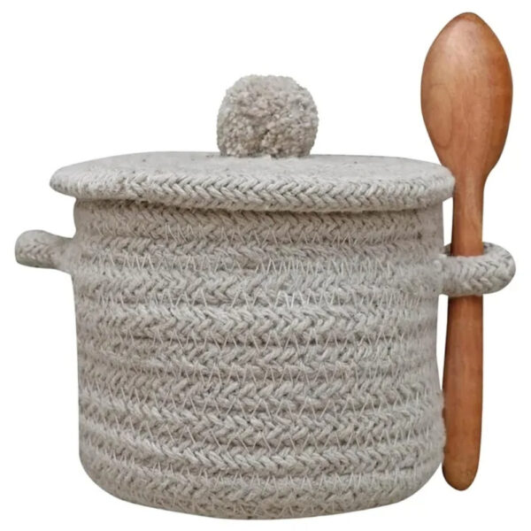 Lorena Canals – Play Basket Kitchen – Washable Cotton Storage & Pretend Cooking Set for Kids