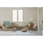 Lorena Canals – Pouf Vichy Toffee – Washable Cotton Floor Cushion for Kids Room & Nursery Decor