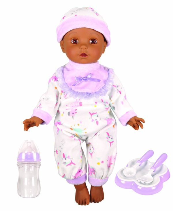 Lotus – 16 inch Soft-bodied Baby Doll – Afro-American (No Hair)