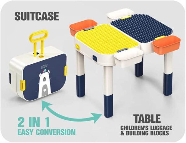 Lovely Baby – 2 In 1 Kids Multi-Functional Educational Building Block Table
